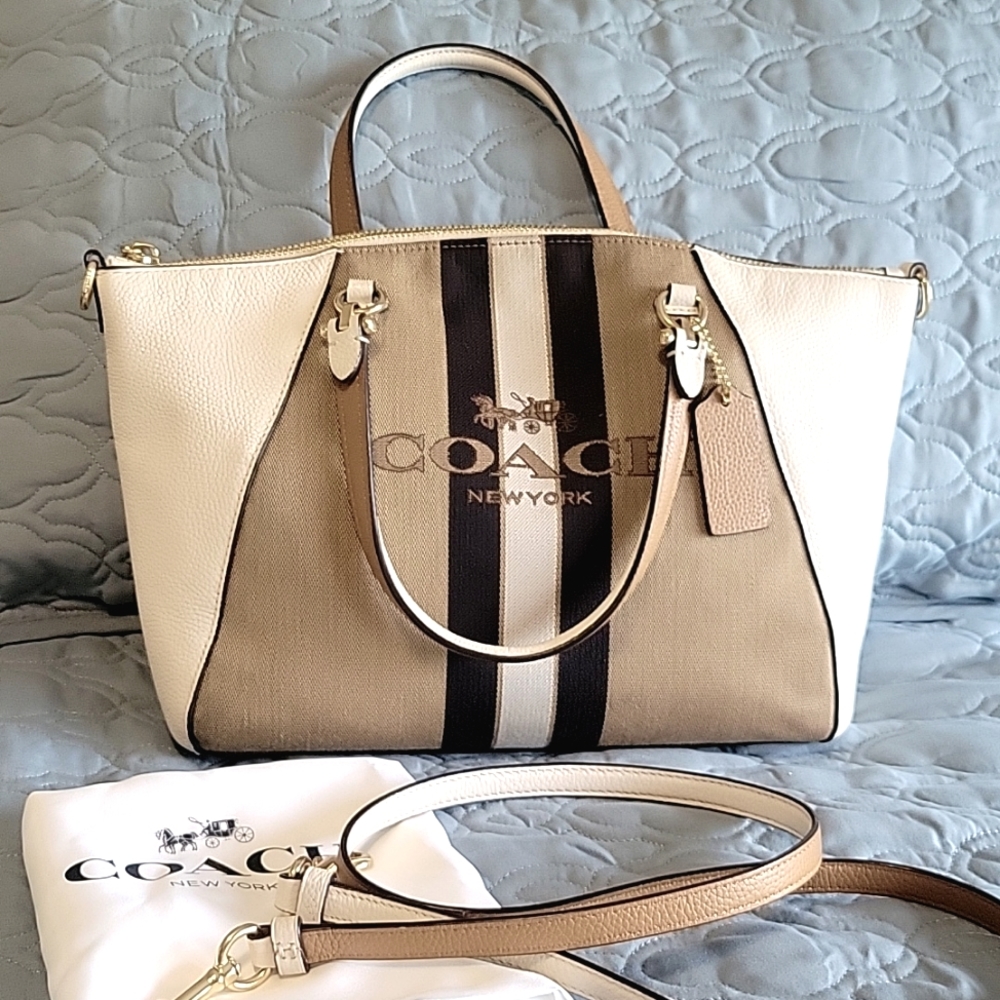 Coach Horse&Carriage Jacquard Prairie Satchel/Crossbody/Shoulder Bag #69646